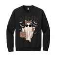 thumbnail image 1 of Boo-Jee Ghost Sweatshirt, Leopard Print Ghost Coffee Graphic Pullover, Funny Fall Halloween Gift, 1 of 3