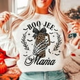 thumbnail image 1 of Boo Jee Mama Halloween Sweatshirt, Bougie Skull Skeleton Shirt, Girly Halloween Mom SWEAT Sweatshirt with Coquette Bow, Spooky Cute Fall Top BO120679, 1 of 5