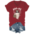 thumbnail image 1 of Boo-Jee Tshirt Boo Jee Ghost Shirt Women Spooky Season Halloween T-Shirt V-Neck, 1 of 8
