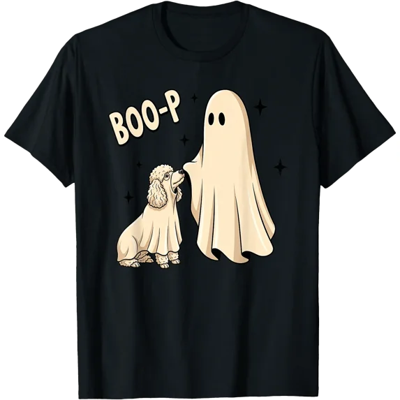 Boo P Ghost Boop Poodles Cute Halloween Dog Meme T-Shirt - Walmart.com