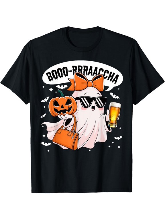 Boo-Racha Halloween Cute Ghost Boo Borracha Funny Men Women T-Shirt BLACK Unisex S-5XL Hot Trending Shirt, Vintage Birthday Gift