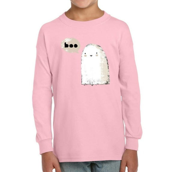 Boo. Retro Style Cute Ghost Long Sleeve Toddler -Image by Shutterstock, 2 Toddler