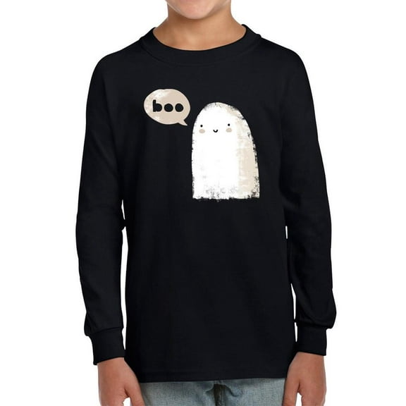 Boo. Retro Style Cute Ghost Long Sleeve Toddler -Image by Shutterstock,  3 Toddler