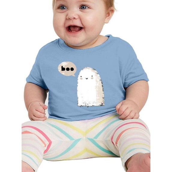 Boo. Retro Style Cute Ghost T-Shirt Infant -Image by Shutterstock, 24 Months