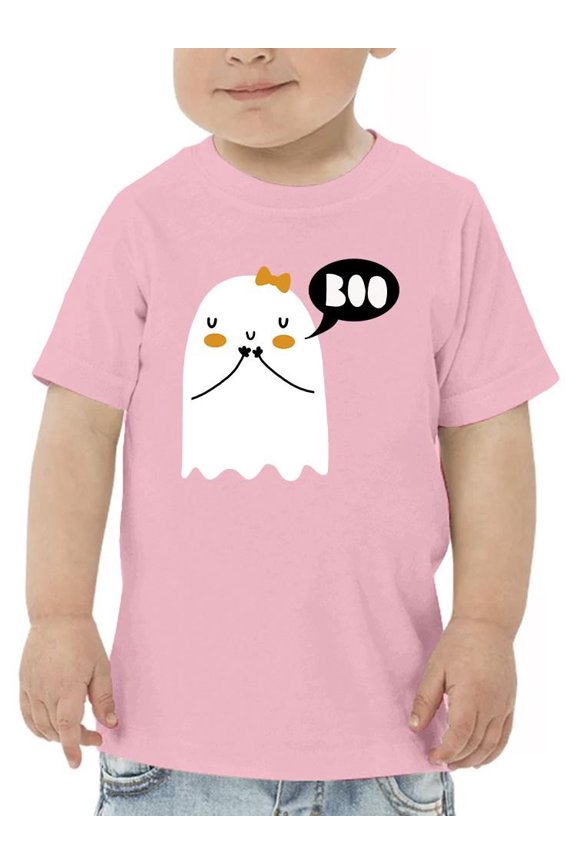 Boo. Shy Cute Little Ghost T - Toddler T-Shirt