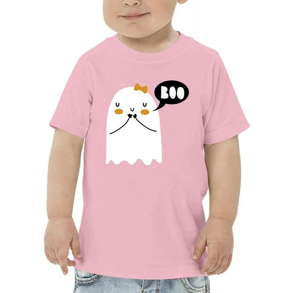 Boo. Shy Cute Little Ghost T-Shirt Toddler -Image by Shutterstock, 4 Toddler