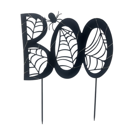 Haunted Hill Farm Halloween Decoration Metal Boo White 2.3-Ft.