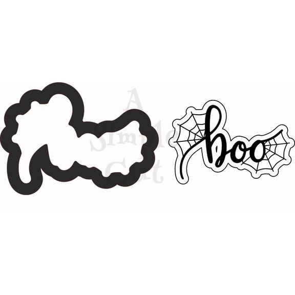 Boo Spider Web Plaque Cookie Cutter