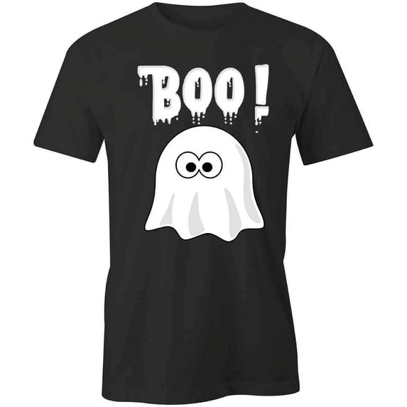 Boo! T-Shirt | Cute Halloween Black Tee Gift