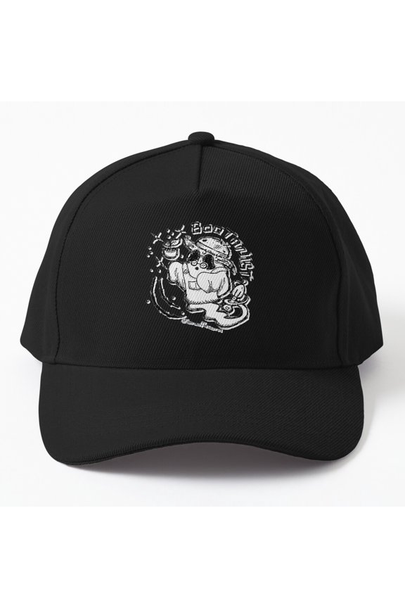 Boo-Tanist Ghost Baseball Hat, Botanical Halloween Wordplay Character Design, Classic Cap
