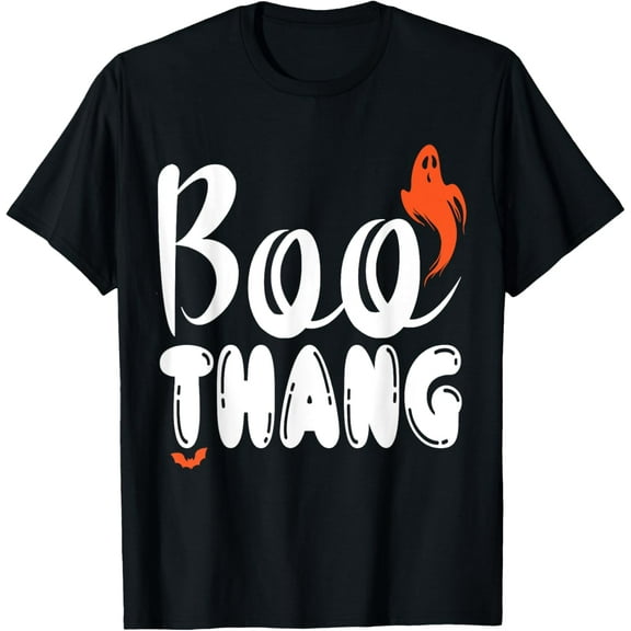 Boo Thang Thing Cute Halloween Ghost Girl's Bow T-Shirt