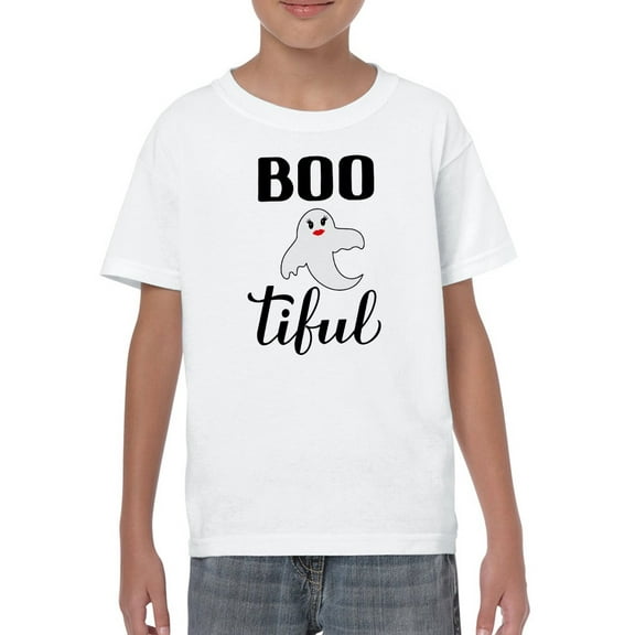 Boo-Tiful Funny Halloween Quote T-Shirt Juniors -Image by Shutterstock,  Large