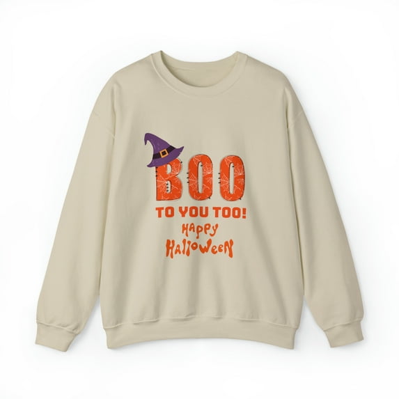 Boo To You Too! Happy Halloween - Unisex Heavy Blend™ Crewneck Sweatshirt