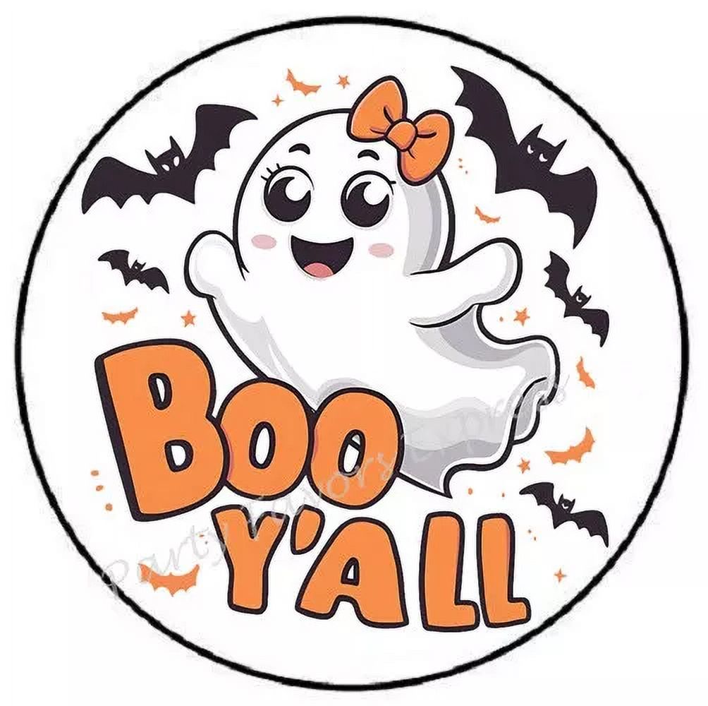 Boo Y'All Ghost Halloween Sticker Party Favors Sticker Envelope Seals ...