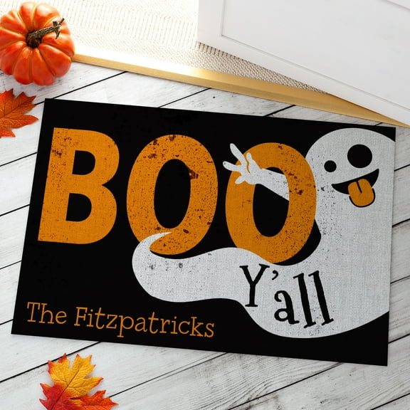 Boo Y'all Personalized Doormat