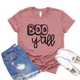 thumbnail image 1 of Boo Y'all T-shirt Halloween Shirt Ghost Tshirt Spooky Gift Women's Witch Tee Pumpkin Shirts, 1 of 3