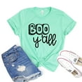 thumbnail image 1 of Boo Y'all T-shirt Halloween Shirt Ghost Tshirt Spooky Gift Women's Witch Tee Pumpkin Shirts, 1 of 3