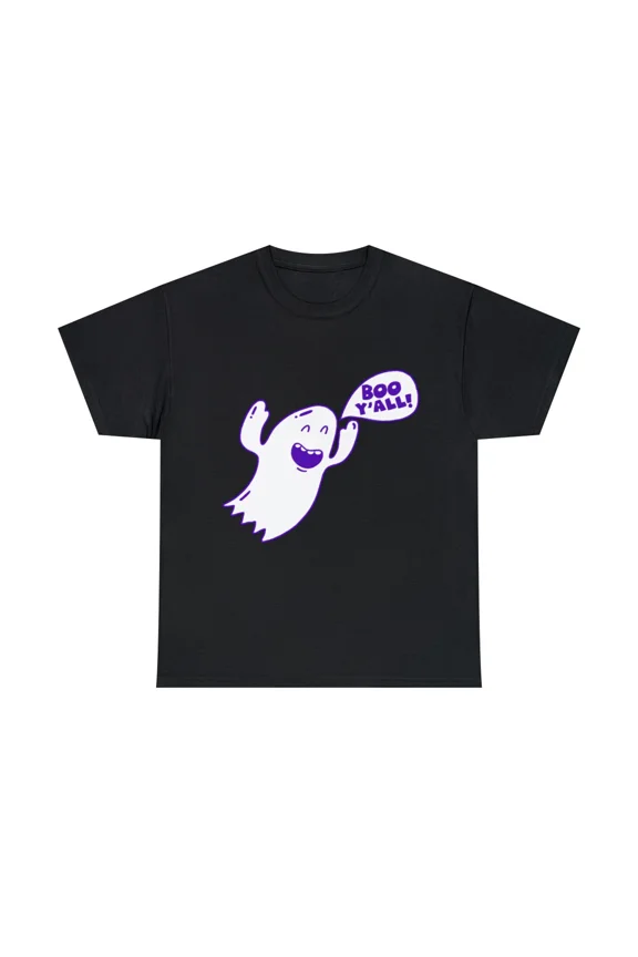 Boo Yall Ghost Funny Halloween Seasonal Southern Charm Humor Unisex T-Shirt, up to size 5XL