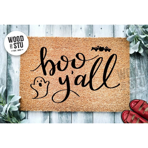 Boo Yall Halloween Door Mat | Funny Doormat | Welcome Mat | Funny Door Mat | Fall Autumn Decor Gift | Home Doormat | Custom Doormat