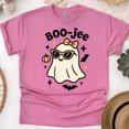 thumbnail image 1 of Boo-jee Shirt | Cute Ghost Graphic Tee with Sunglasses | Unisex T-Shirt, Heliconia, Size XL, 1 of 6