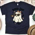 thumbnail image 1 of Boo-jee Shirt | Cute Ghost Graphic Tee with Sunglasses | Unisex T-Shirt, Navy, Size XL, 1 of 6
