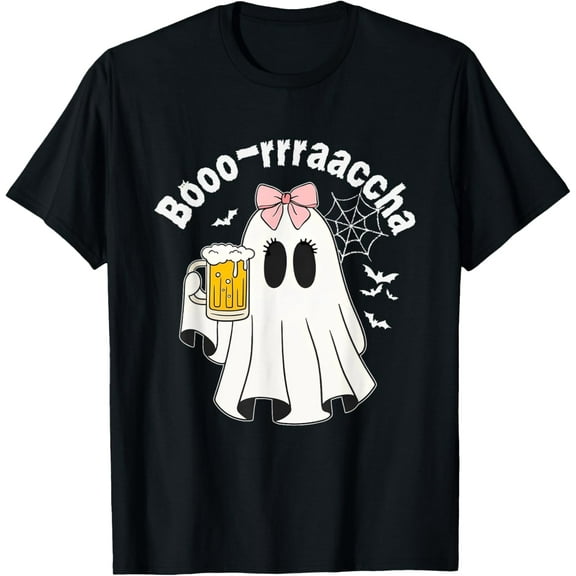 Boo-racha Funny Halloween Ghost Beer Design Borracha T-Shirt