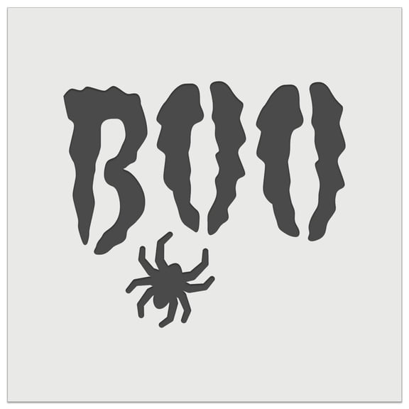 Boo with Spider Halloween DIY Cookie Wall Craft Stencil - 7.0 Inch