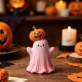 thumbnail image 1 of BooBubble Halloween Cute Pink Ghost Figurine, 4.72in Halloween Decorations, Cute Ghost Tabletop Ornaments, 1 of 6