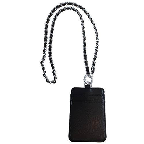 BooJee Beads Lanyard Wallet for Women 19" Lanyards for Id Badges with Card Pocket & Key Ring for Nurses Office Workers Teachers Students (Chance)