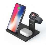 BooTaa Wireless Charger Station, 3 in 1 Charging Stand Compatible with iWatch Series 6/5/4/3/2/1, AirPods Pro/2 and iPhone 13/13 Pro/13 Pro Max/12/11 Pro/X/XS/XR/8 Plus