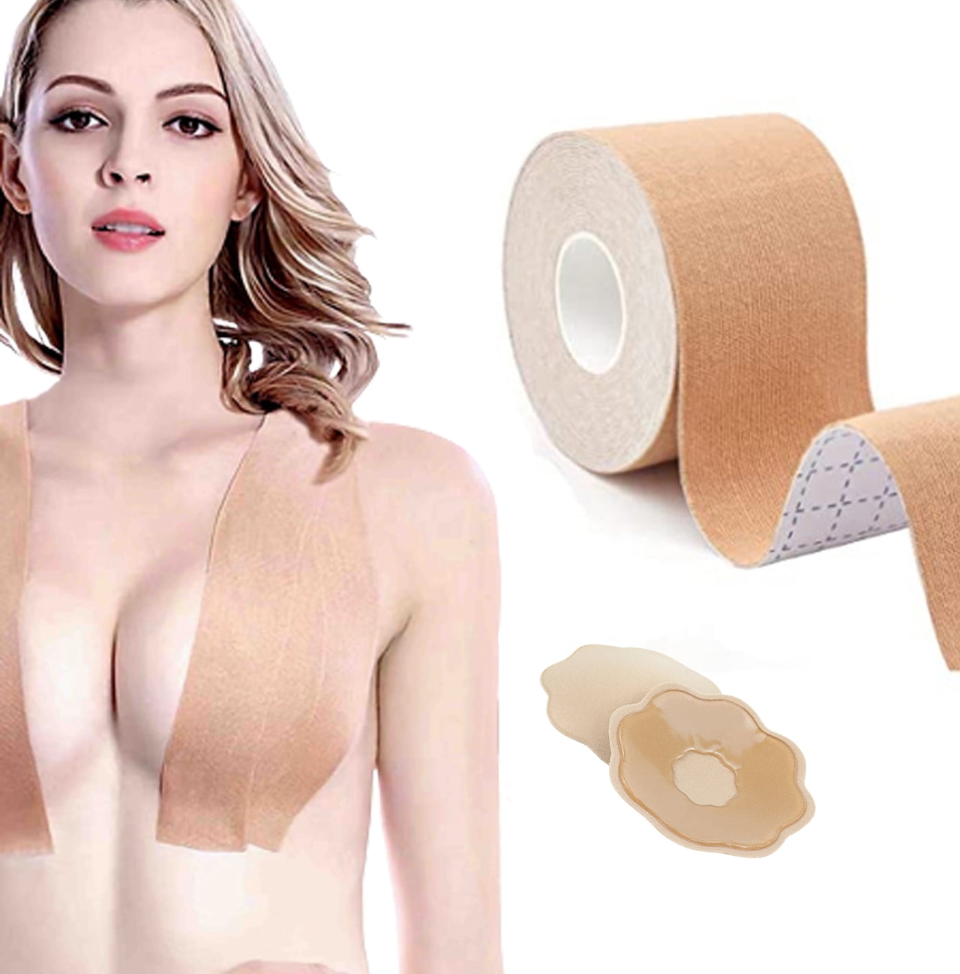 Womens Double Tape for V-neck Skirt Shirt Clothes Tape Transparent Non-slip  Strap Sticker 