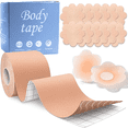 thumbnail image 1 of Boob Tape Kit -Boobtape for Breast Lift with Petals and Covers, Breathable Sticky Adhesive Bra Tape, Push up Boobytape for Breast Lift, Breast Tape Suitable for Large Breasts A-G Cup Beige, 1 of 6