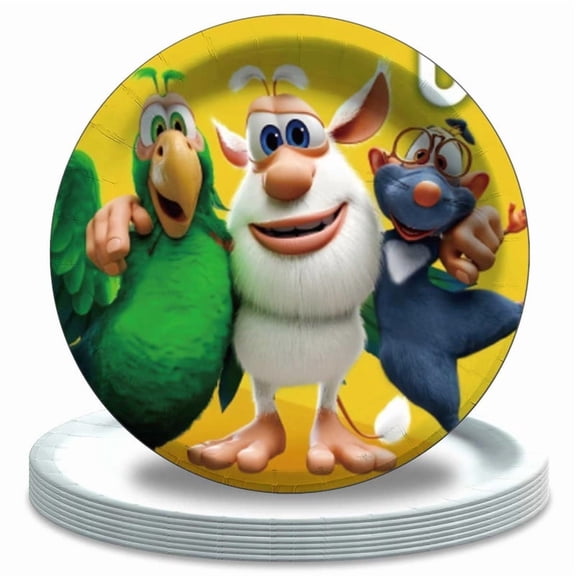 Booba Paper Plates Birthday Decorations Party Supplies Tableware Disposable Dinnerware