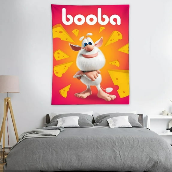 Booba Flag Funny Tapestry Indoor Outdoor Wall Art Tapestry for Bedroom Teens Room Decoration Living Room Bedroom 40"×60"inch