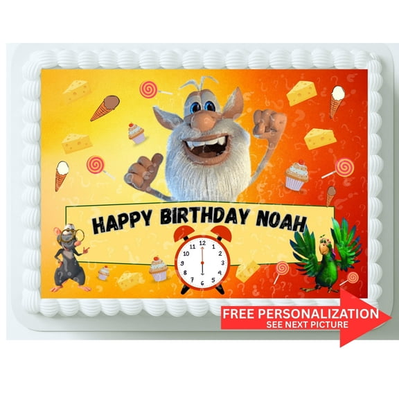Booba inspired Edible Image Birthday Cake Topper, by Granitos