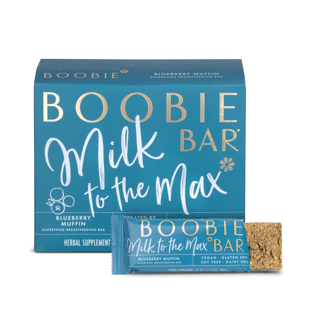 Boobie Bar Superfood Breastfeeding Bar, Blueberry Muffin, (1.7 Ounce Bars, 6 Count)