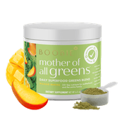 Boobie Mother of All Greens | Your New Family Ritual, Daily Super Greens Powder with 35+ Essential Nutrients for Moms & Families | Vegan, Gluten Free, & Sugar Free | Mango Flavor, 30 svgs