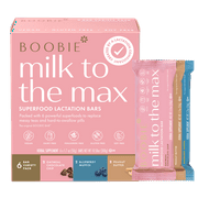 Boobie Superfood Breastfeeding Bars Supporting a Healthy Milk Supply, Variety Pack, (1.7 Ounce Bar, 6 Count)