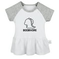 thumbnail image 1 of Boobivore Dinosaur Funny Dresses For Baby, Newborn Babies Skirts, Infant Princess Dress, 0-24M Kids Graphic Clothes (Gray Raglan Dresses, 12-18 Months), 1 of 5