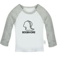 thumbnail image 1 of Boobivore Dinosaur Novelty T shirt For Baby, Newborn Babies T-shirts, Infant Tops, 0-24M Kids Graphic Tees Clothing (Long Gray Raglan T-shirt, 18-24 Months), 1 of 4