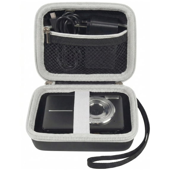 Boobowl Digital Camera Case Compatible with CAMKORY/for Lecnippy/for Lecran/for KODAK PIXPRO/for Qumcou/for WONNIE Point & Shoot Cameras, Small Compact Camera Pouch for SD Card Accessories (Black)