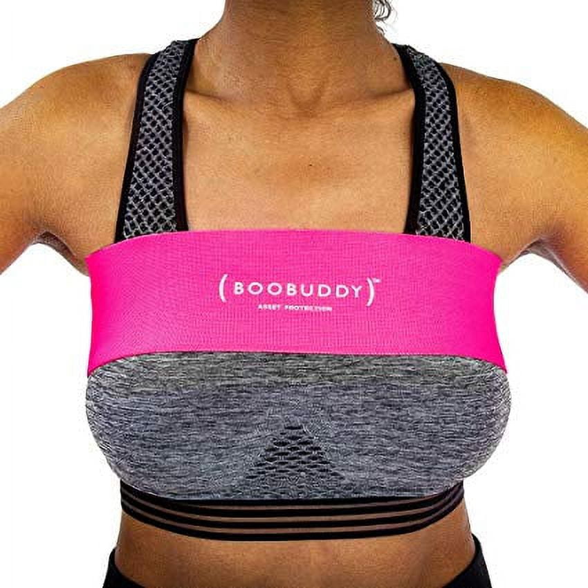 Boobuddy Adjustable Breast Support Band Sports Bra Alternative, Pink  (Medium)