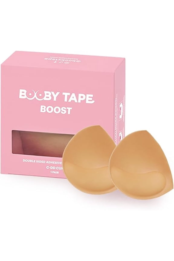 C-DD Breast Cup Boost, Double Sided Adhesive Push Up Inserts for Fuller Bust, Provides All-Day Support and Comfortable Wear, Waterproof and Reusable, Lifts Up to 1 Cup Size