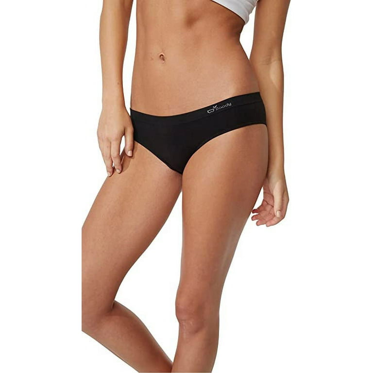 Boody Body EcoWear Women's Hipster Bikini Briefs-Bamboo  Viscose-Black-x-Small