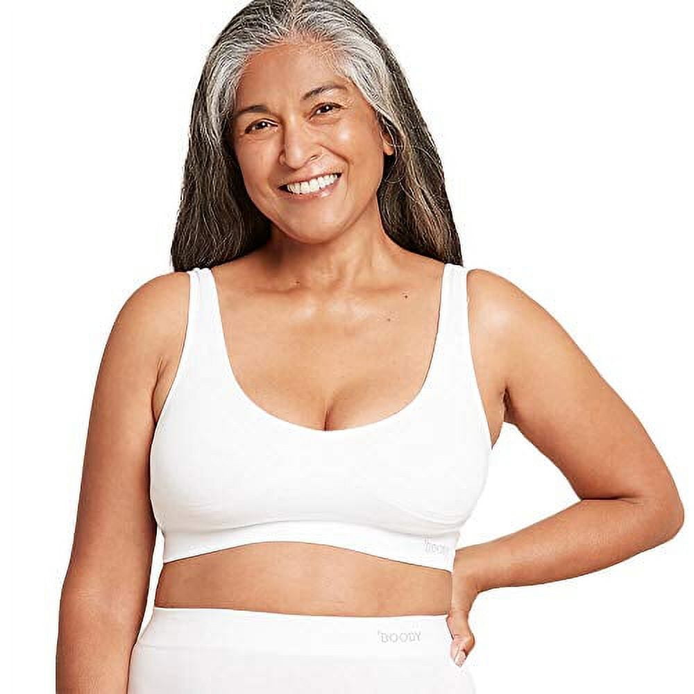 Boody Body EcoWear Women's Padded Shaper Bra - Seamless Cooling Bra Made  from Natural Organic Bamboo Viscose - Soft Breathable Eco Fashion for  Sensitive Skin - White, X-Large 