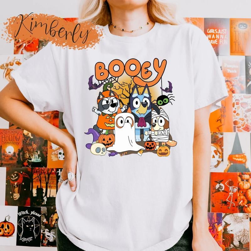 Booey Blueyy, Blueyy Family Halloween, Blue Dog Sweatshirt, Kids