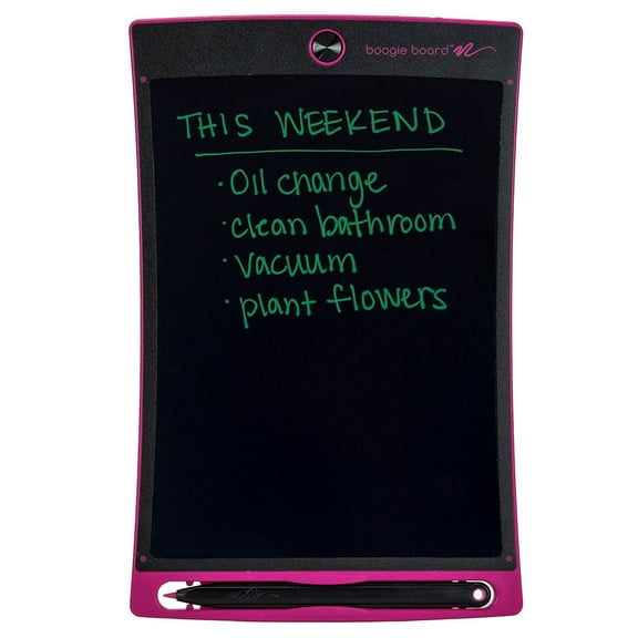 Boogie Board Jot Reusable Writing tablt with 8.5” screen and Instant Erase, Pink