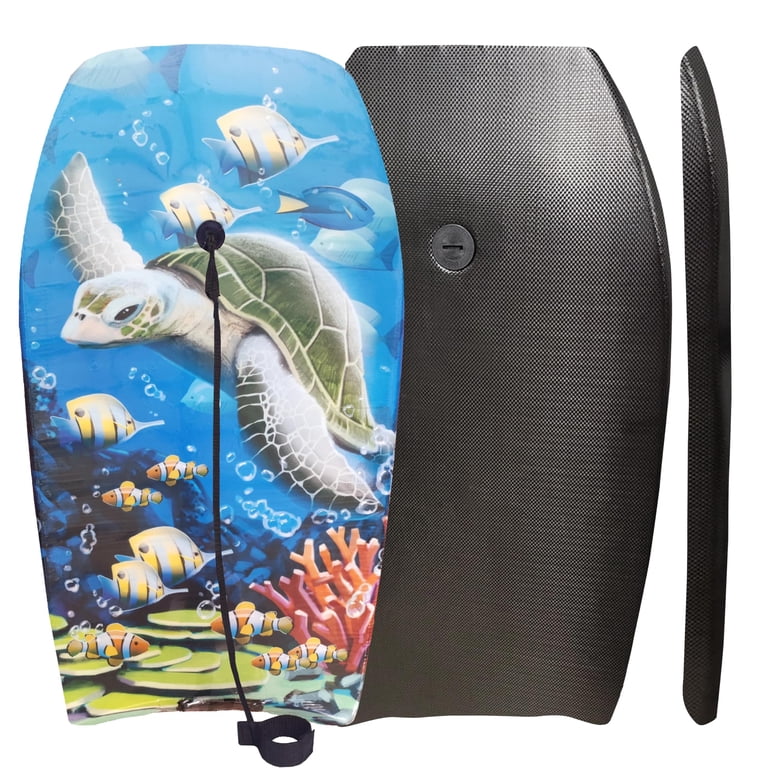 Boogie Board, 41”, Lightweight Bodyboard, Crush (Turtle), Leash