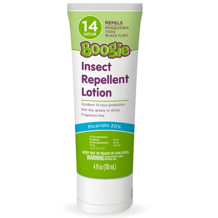 Boogie Insect Repellent Lotion, Repels Mosquitos, Ticks, Black Flies & More, Unscented, 4 fl oz