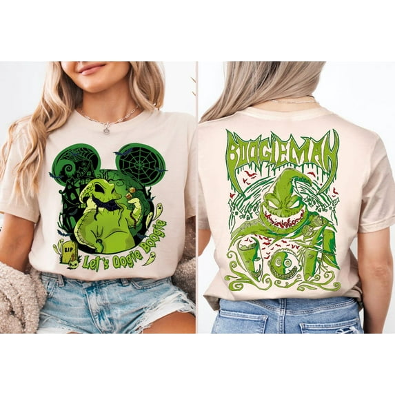 Boogie Man Shirt, Halloween Boogie T-Shirt, The Nightmare Before Christmas, Oogie Boogie Shirt, Boogieman Tee, Family Halloween Party 2025,Sand Color,Size 2XL